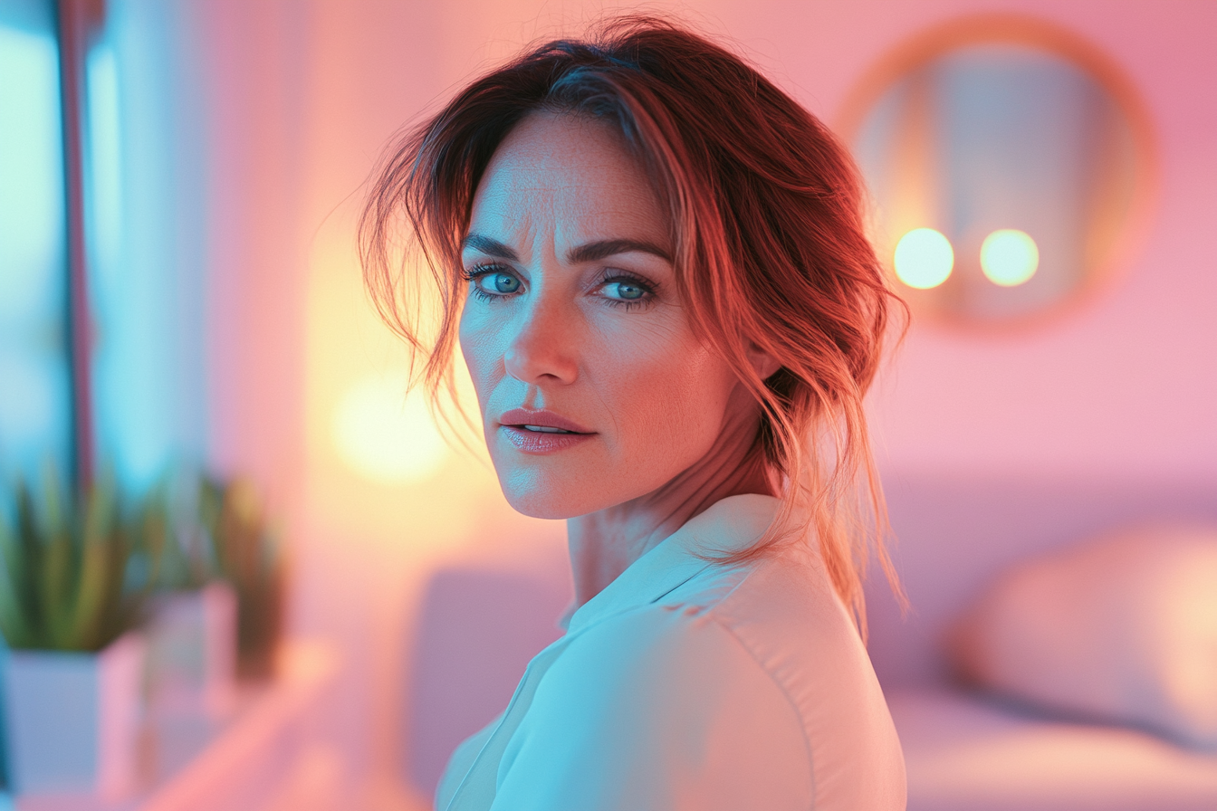 Kobieta stojąca w swoim domu | Źródło: Midjourney