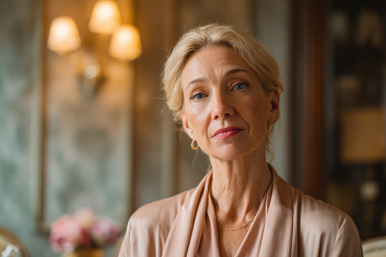 Kobieta patrząca przed siebie