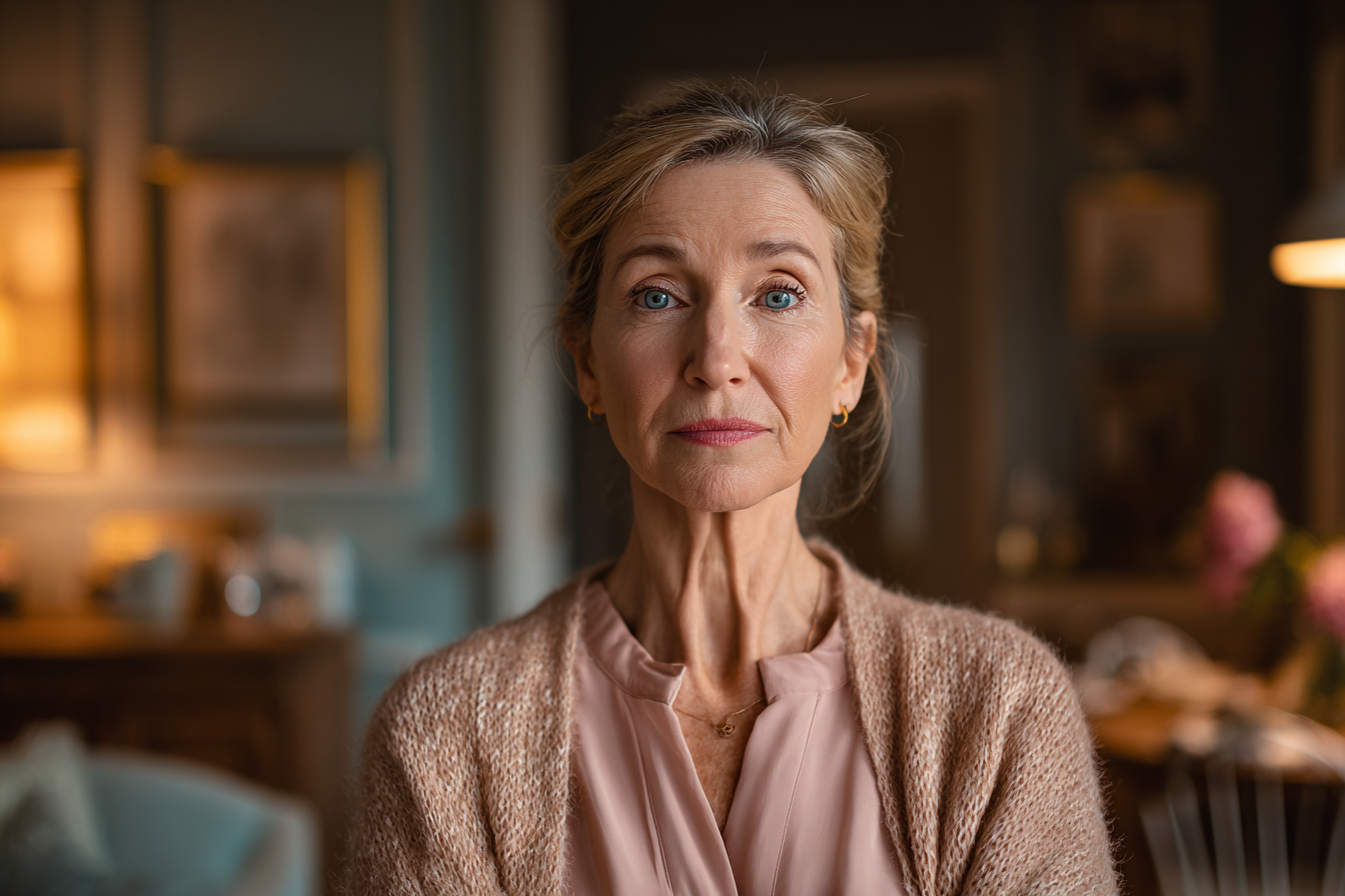 Kobieta stojąca w jadalni