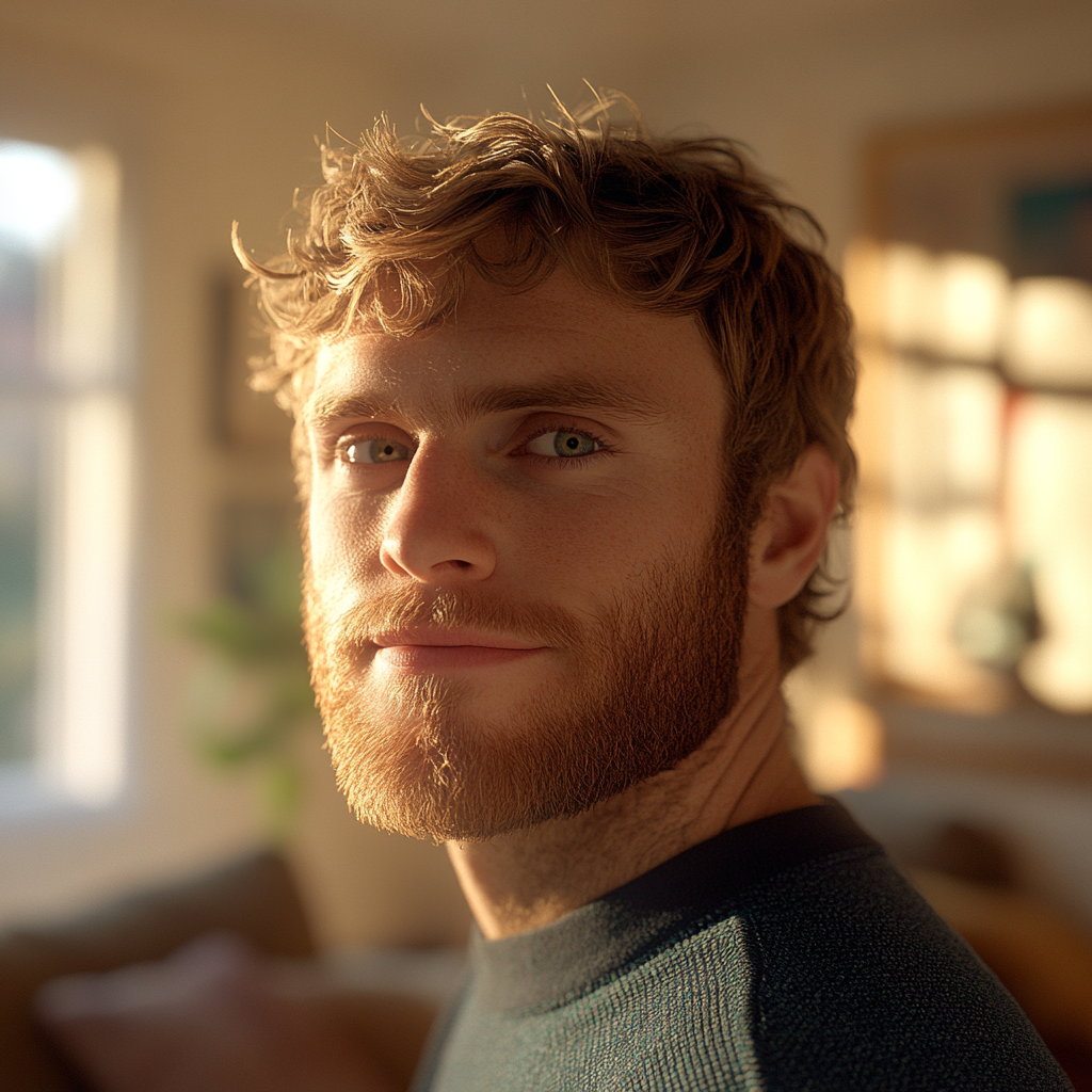 Mężczyzna stojący w domu | Źródło: Midjourney