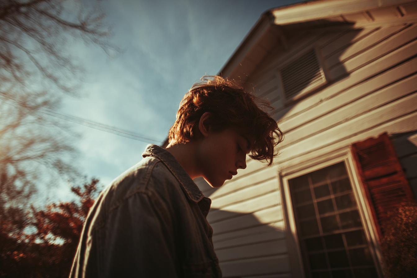 Nastolatek stojący na świeżym powietrzu | Źródło: Midjourney