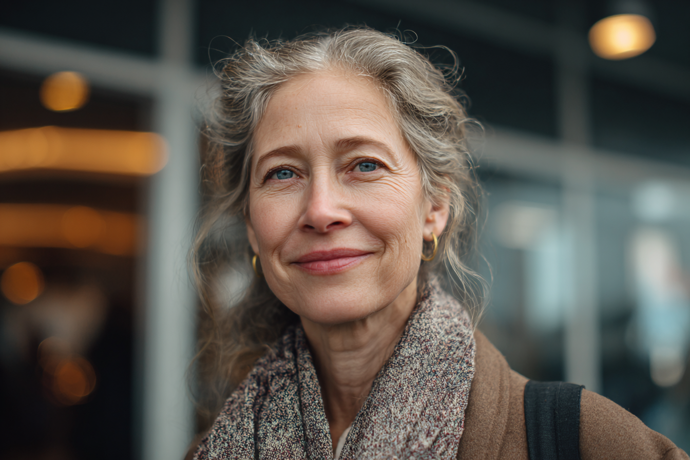 Kobieta stojąca w lotnisku | Źródło: Midjourney